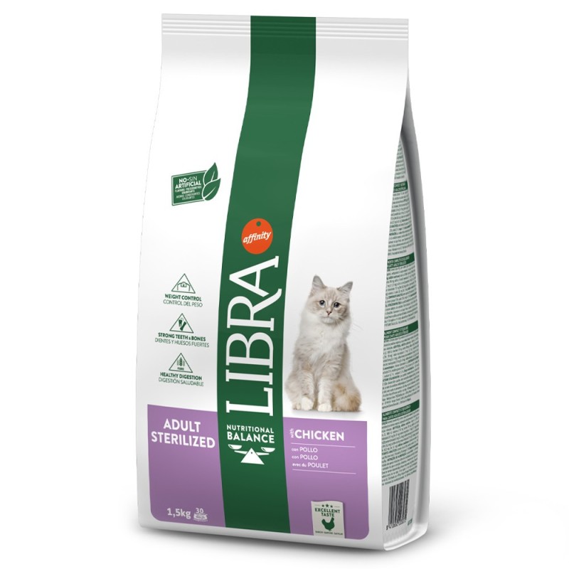 Ração para gato Libra Sterilized Frango
