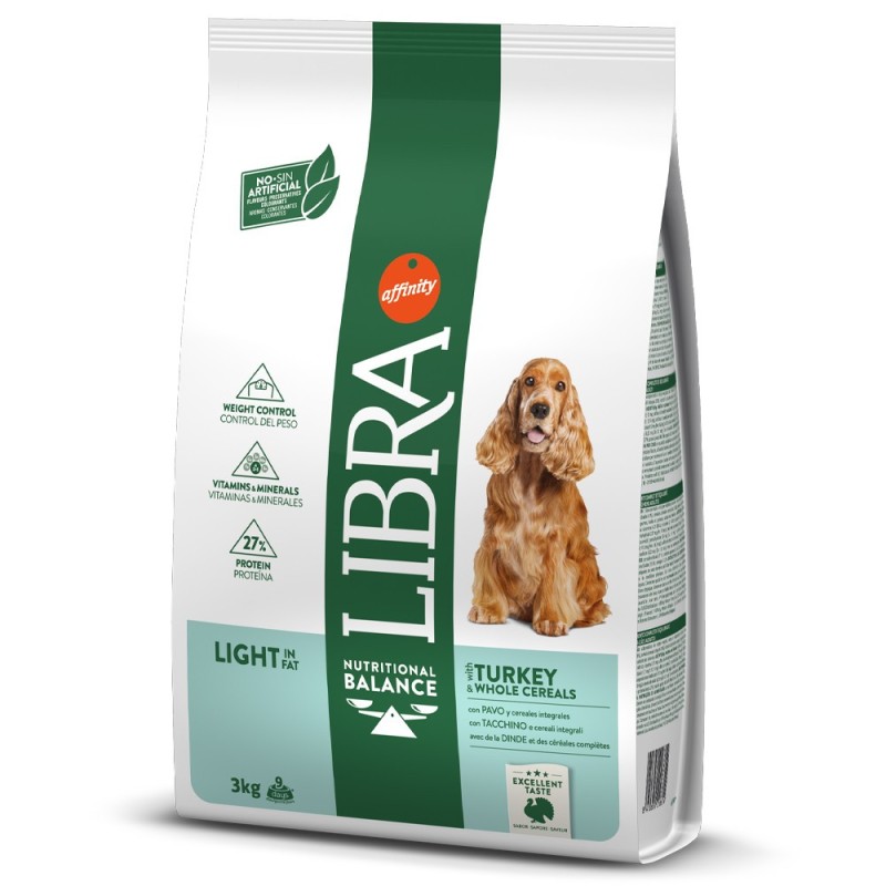 Ração para cão Libra Light Peru e cereais integrais