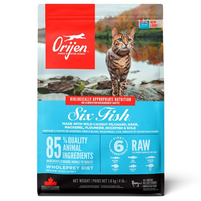 Ração para gato Orijen Six Fish