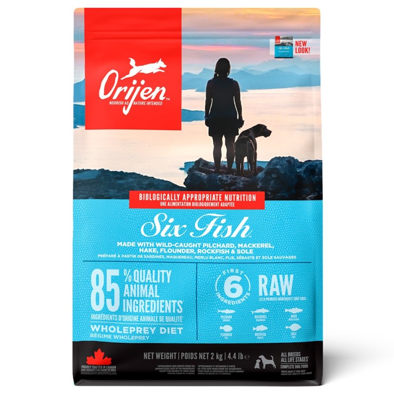 Ração para cão Orijen Six Fish
