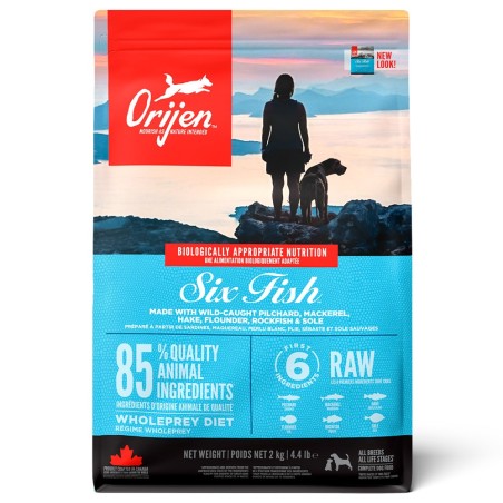 Ração para cão Orijen Six Fish
