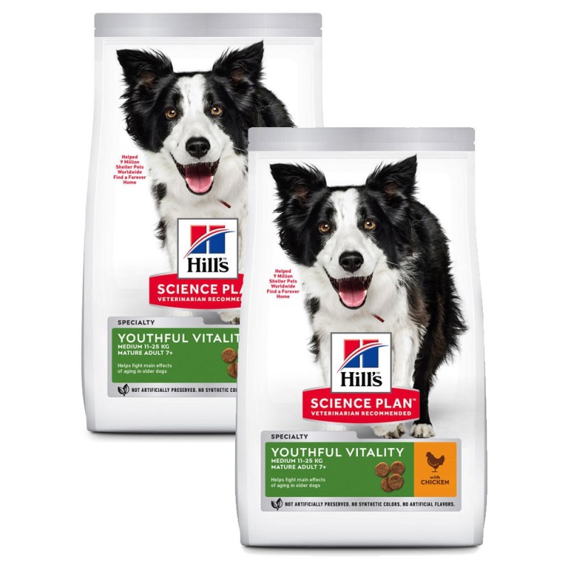 Ração para cão - Hill's Youthful Vitality Medium Mature 7+