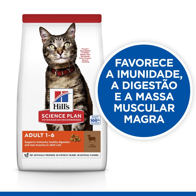 Ração para gato Hill's Adult - Cordeiro