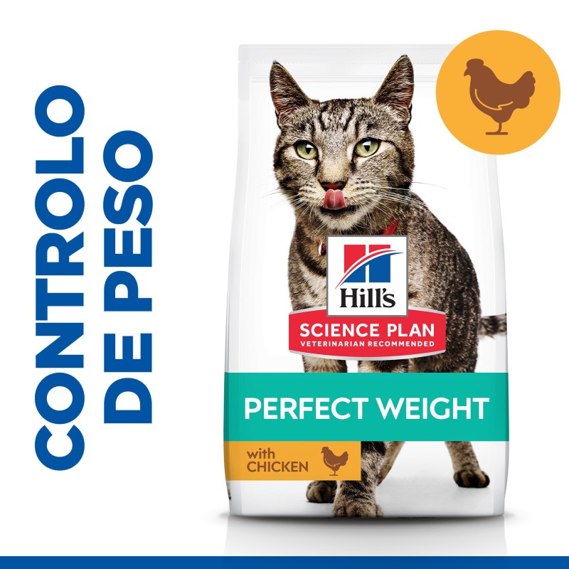 Ração para gato Hill's Perfect Wright Adult - Frango