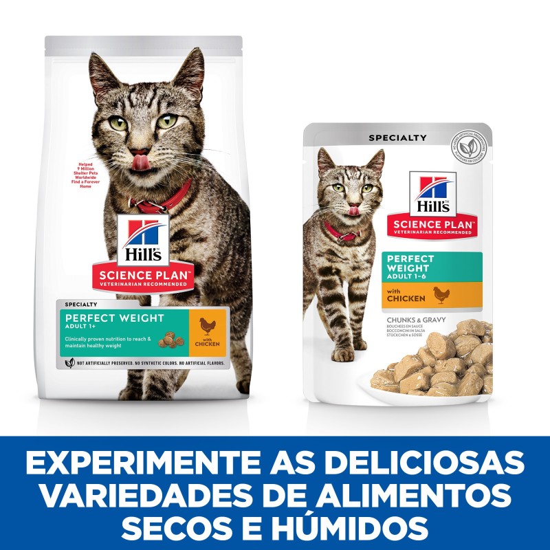 Ração para gato Hill's Perfect Wright Adult - Frango