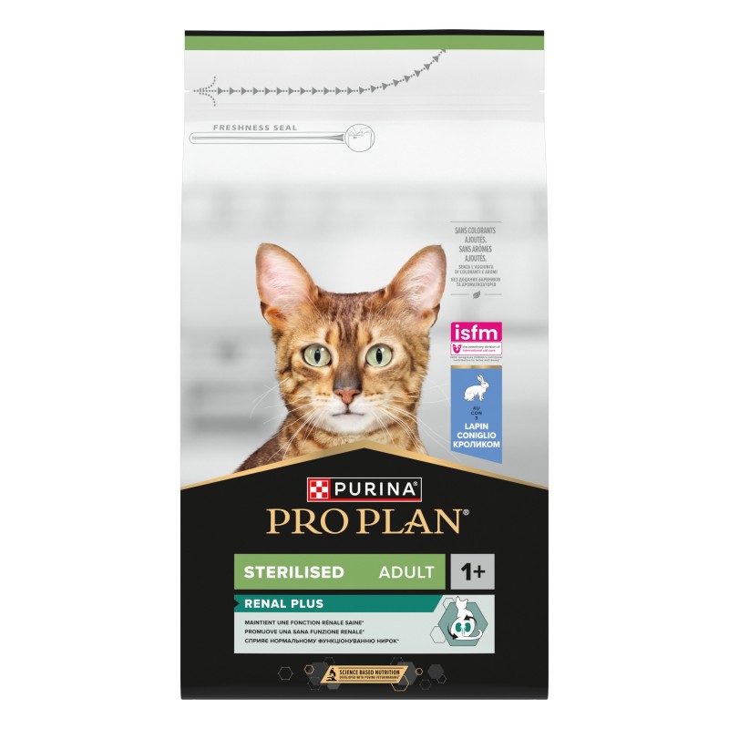 Ração para gato Pro Plan Sterilised Renal Plus - Coelho