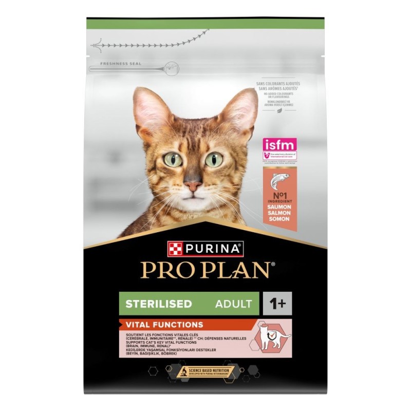 Ração para gato Pro Plan Sterilised Vital Functions - Salmão