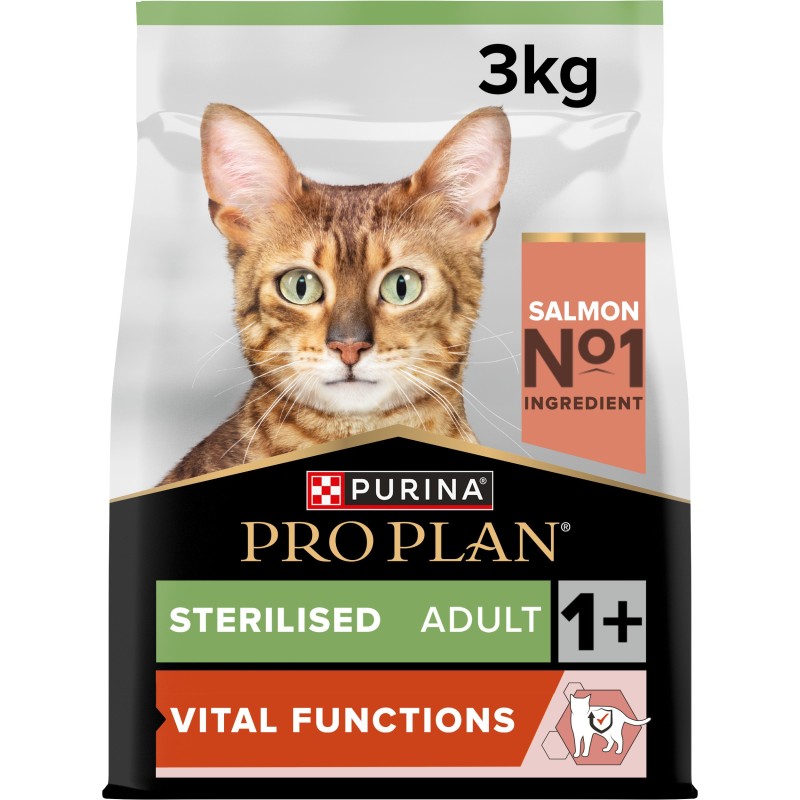 Ração para gato Pro Plan Sterilised Vital Functions - Salmão