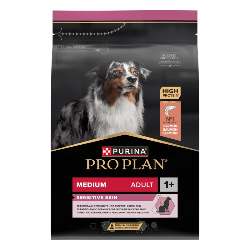 Ração para Cão Pro Plan Sensitive Skin Medium Salmão