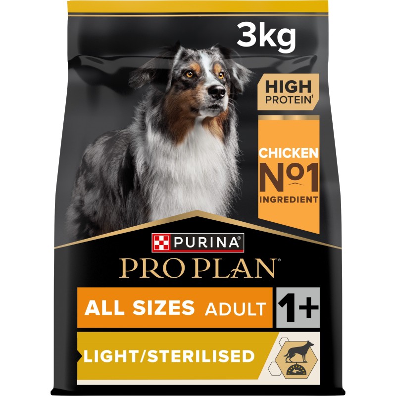 Ração para cão Pro Plan Light/Sterilised