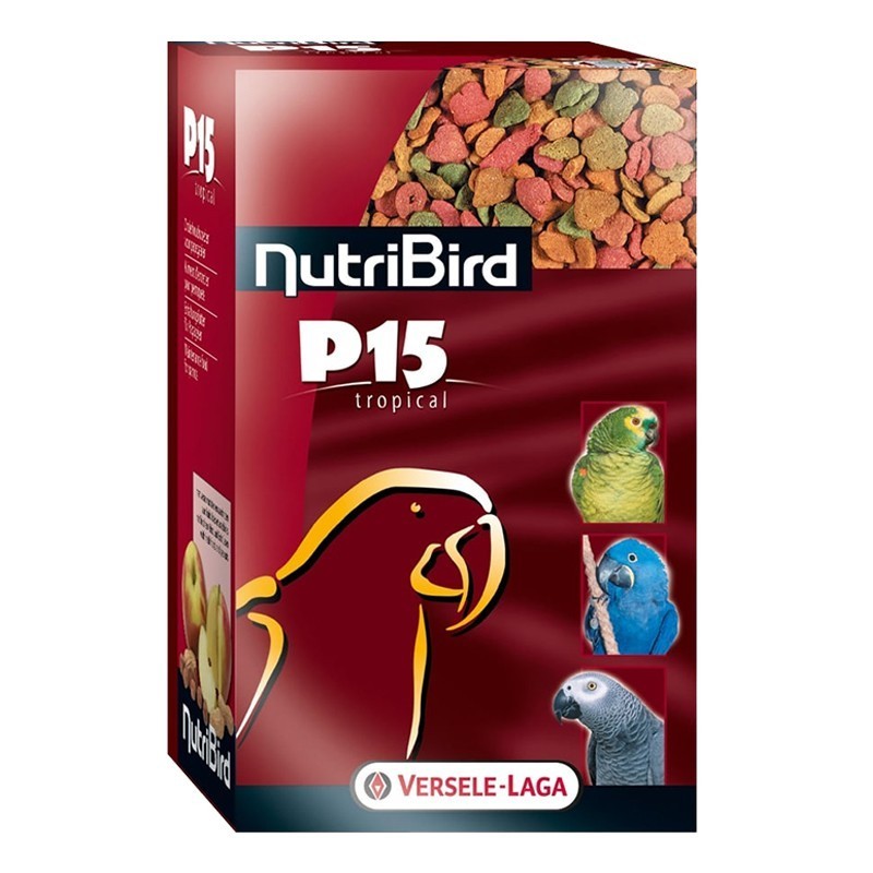 NutriBird P15 Tropical - Ração de manutenção completa para papagaios - Versele-Laga