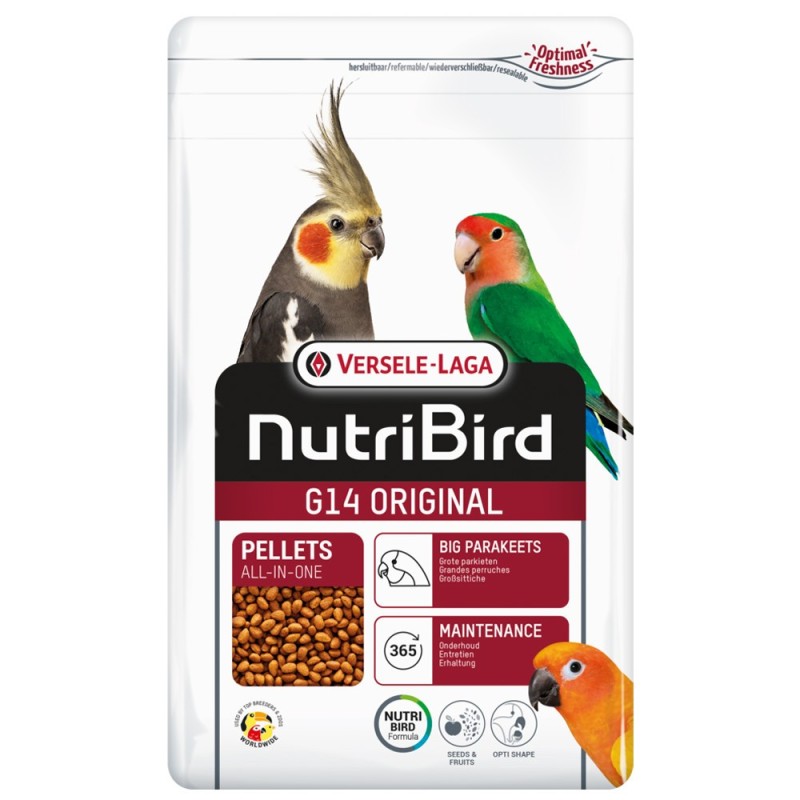 NutriBird G14 Original - Alimento de manutenção para grandes periquitos - Versele-Laga