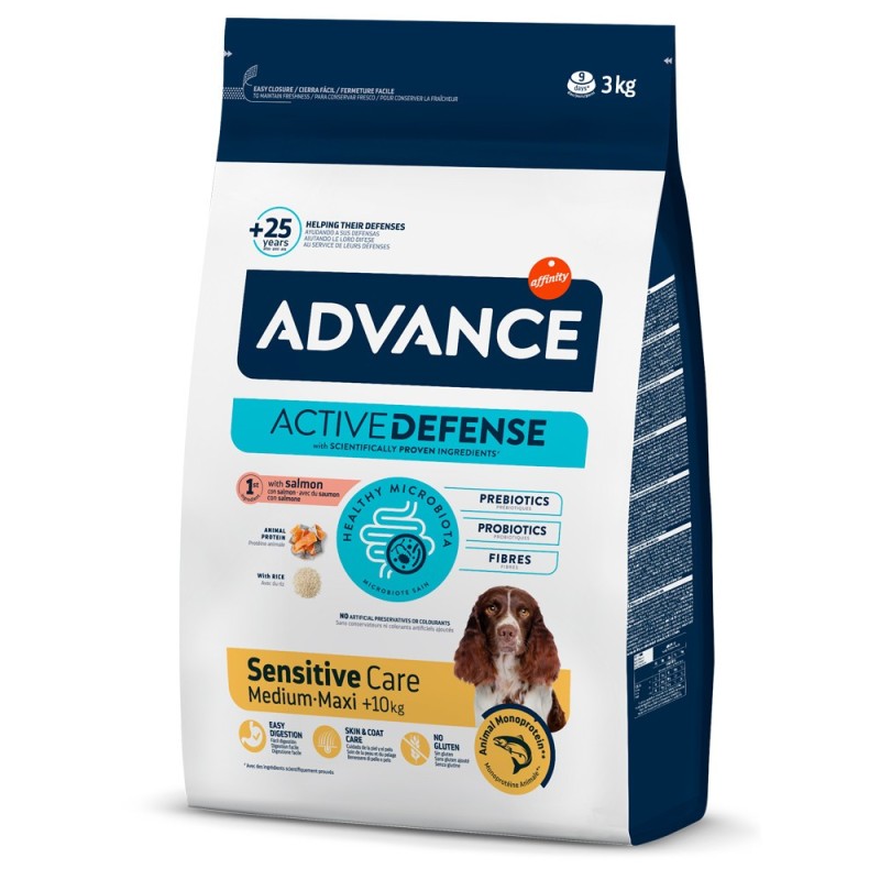 Ração para cão Advance Sensitive Medium/Maxi Salmão