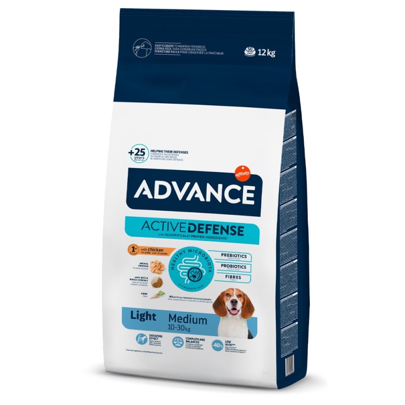 Ração para cão Advance Ligh Medium de Frango
