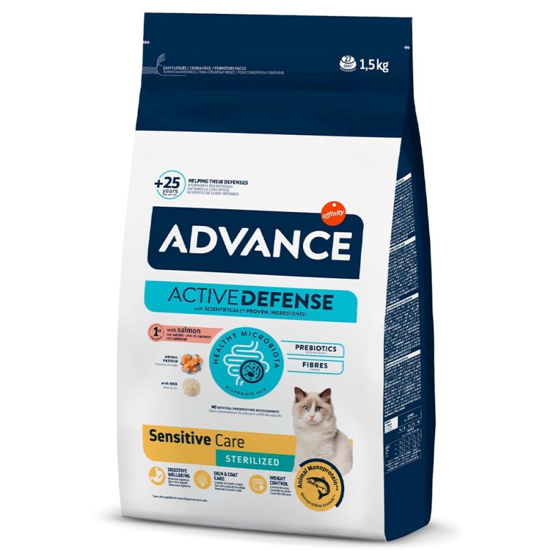 Ração para gato Advance Sensitive Sterilized - Salmão