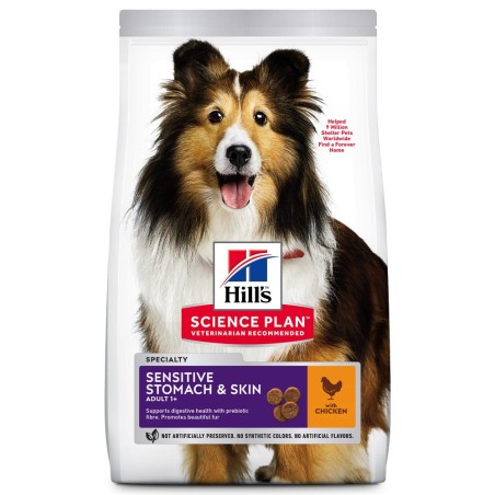 Ração para cães com estômago e pele sensíveis - Hill's Sensitive Stomach & Skin Adult