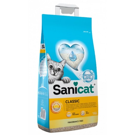 Areia absorvente Classic Fragrance Free para gatos - Sanicat