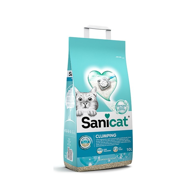 Areia aglomerante Marseille Soap para gatos  - Sanicat