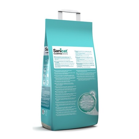 Areia aglomerante White para gatos - Sanicat