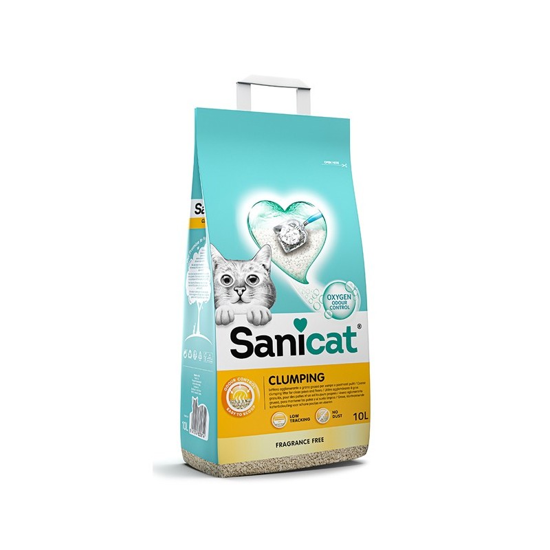 Areia aglomerante para gato Fragrance Free - Sanicat