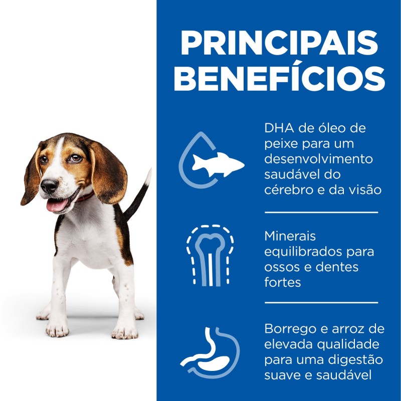 Ração para cachorro - Hill's Puppy Medium - Cordeiro