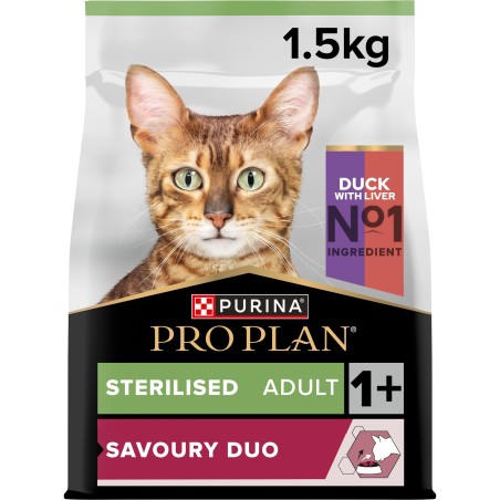 Ração para gato Pro Plan Savoury Duo Sterilised Adult Pato