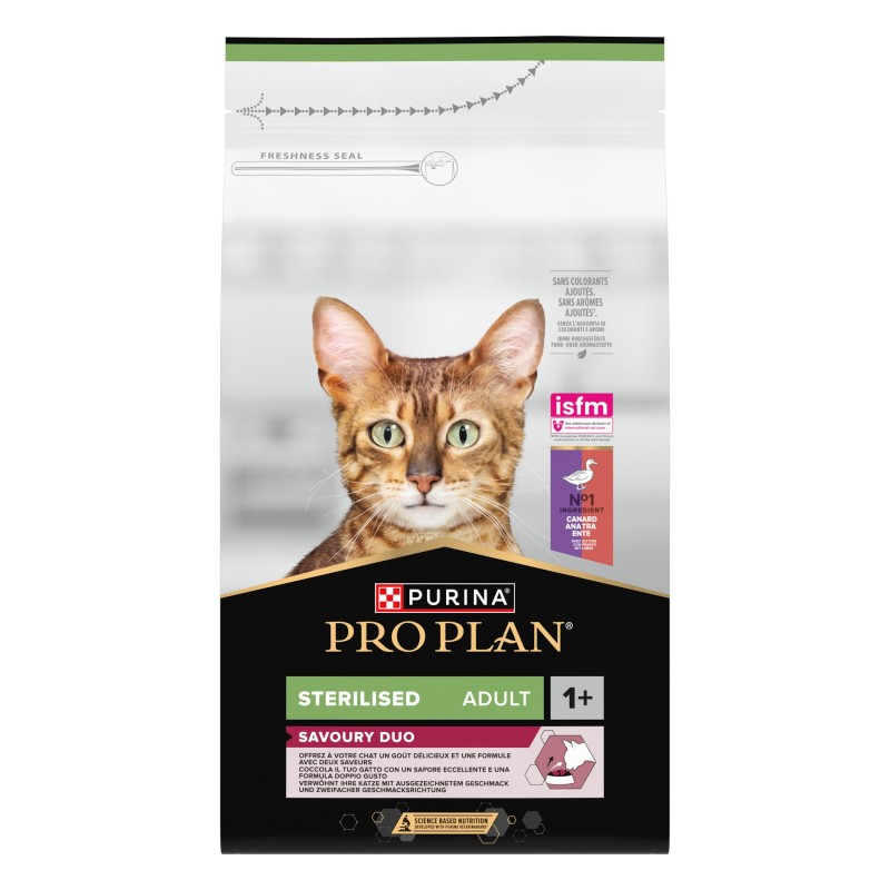 Ração para gato Pro Plan Savoury Duo Sterilised Adult Pato