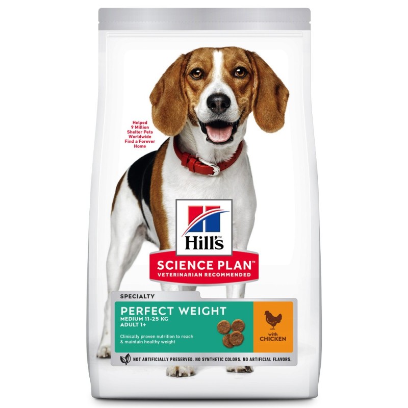 Ração para cão com excesso de peso - Hill's Perfect Weight Medium Adult