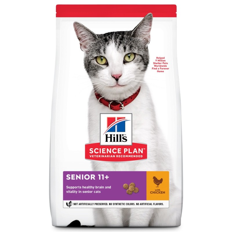 Ração para gato sénior Hill's 11+