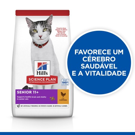 Ração para gato sénior Hill's 11+
