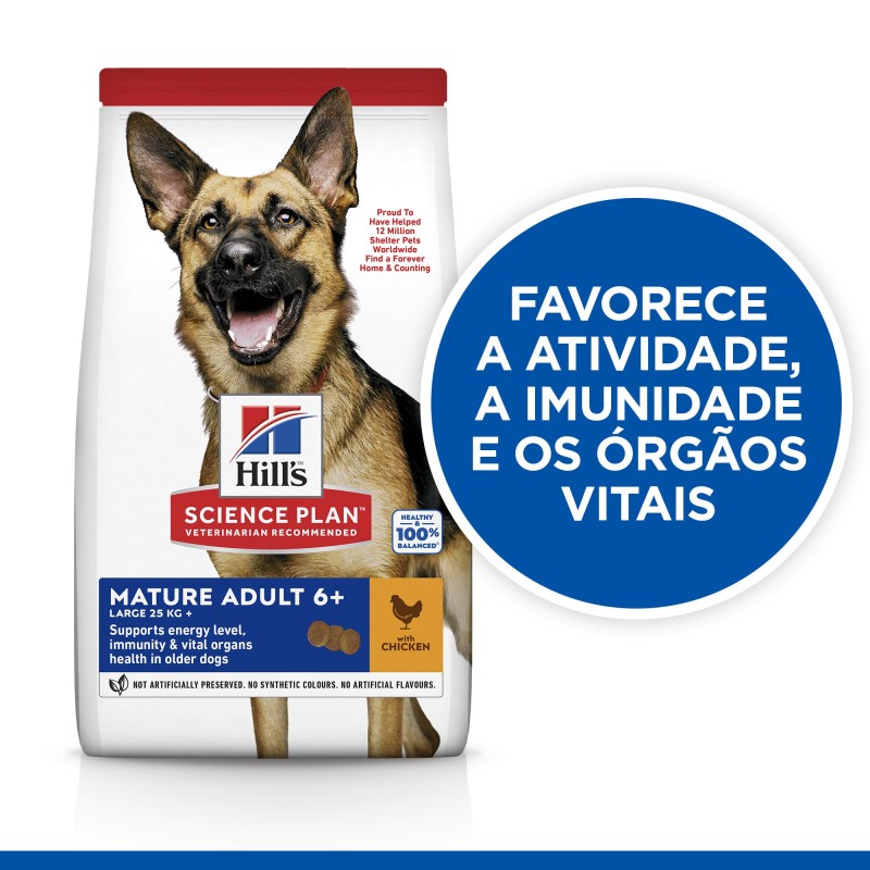 Ração para cão sénior - Hill's Mature Adult 6+ Large