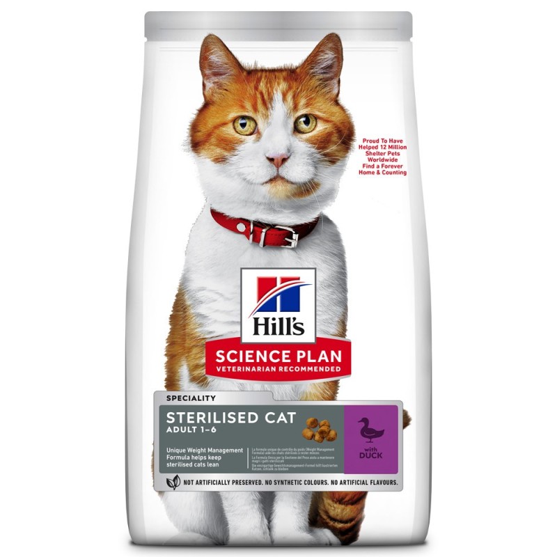 Ração para gato Hill's Sterilised Young Adult - Pato