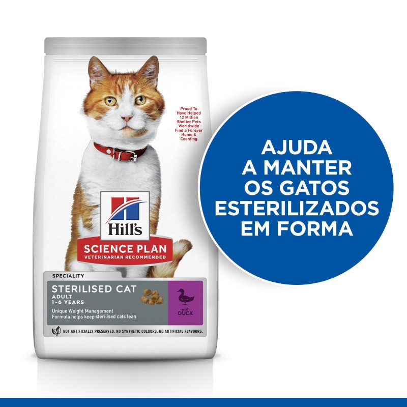 Ração para gato Hill's Sterilised Young Adult - Pato