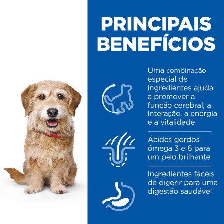 Ração para cão pequeno sénior - Hill's Youthful Vitality Small & Mini Mature 7+