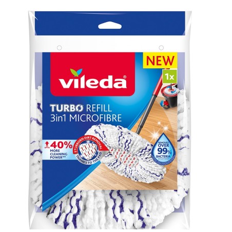 Recarga para esfregona - Vileda  Microfibras Turbo 3 em 1