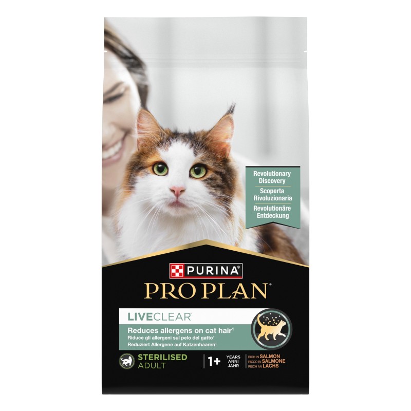 Ração para gato Pro Plan Live Clear Sterilised - Salmão