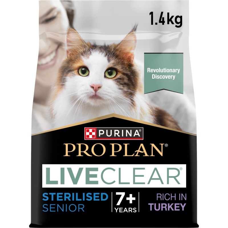 Ração para gato sénior Pro Plan Live Clear 7+ Sterilised - Peru