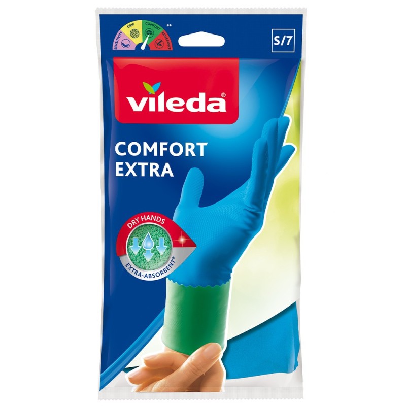 Luvas em látex duráveis Comfort Extra - Vileda