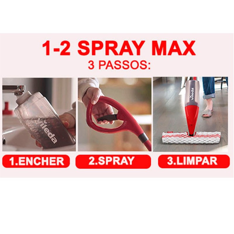 Mopa com spray - Vileda 1-2 Spray Max