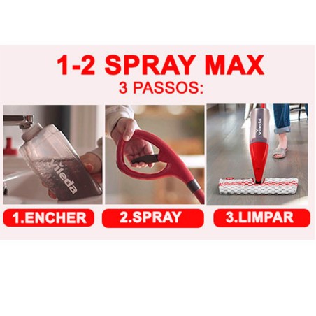 Mopa com spray - Vileda 1-2 Spray Max