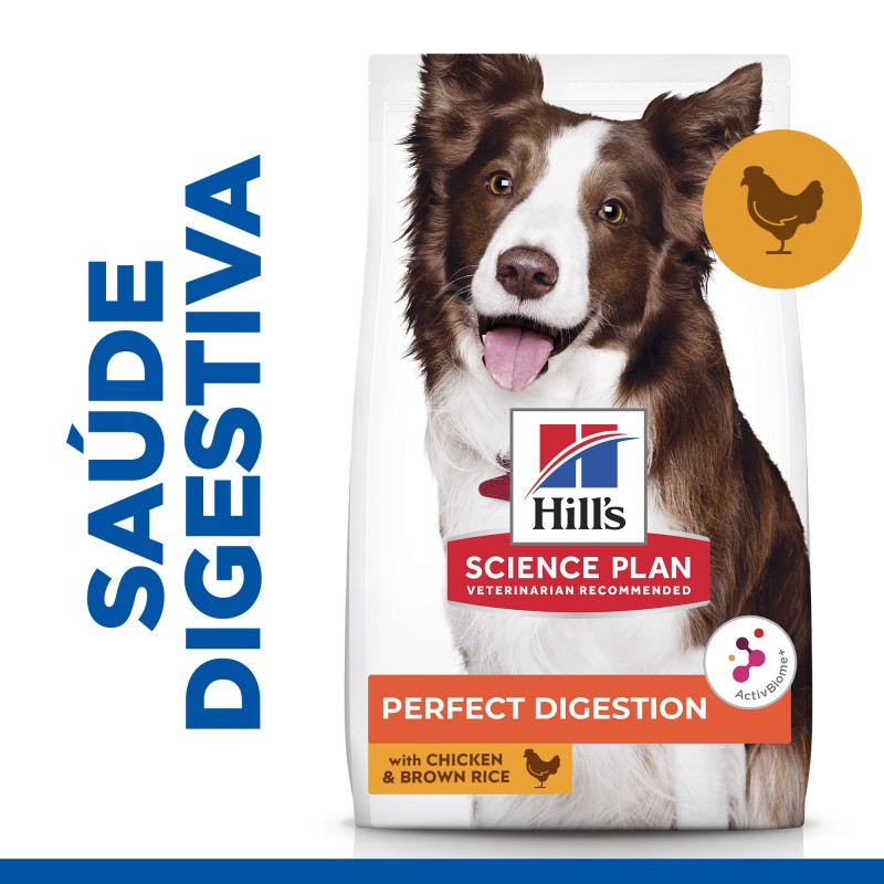 Hill's Perfect Digestion Medium - Ração seca para cão adulto - Frango