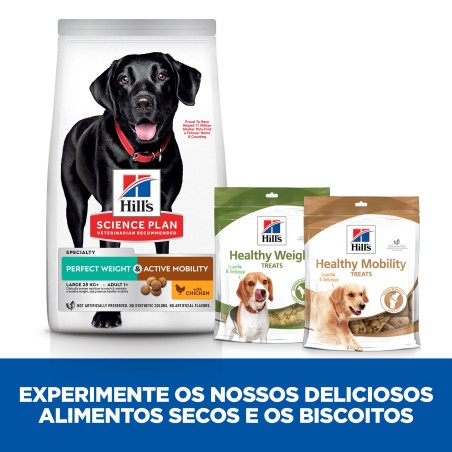 Hill's Perfect Weight & Active Mobility Large - Ração seca para cão grande para controlo do peso e mobilidade - Frango