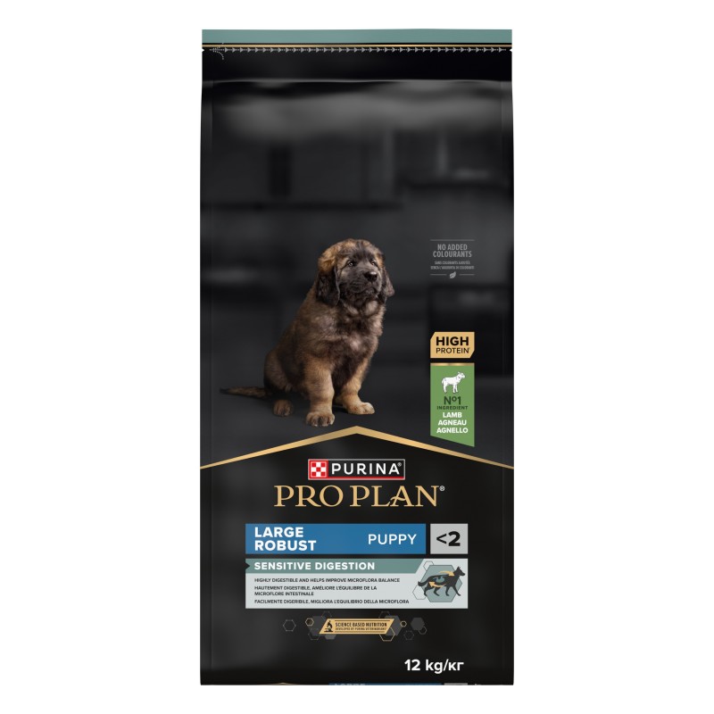 Pro Plan Sensitive Digestion Large Robust Puppy - Ração seca para cachorro grande com sensibilidade digestiva - Borrego
