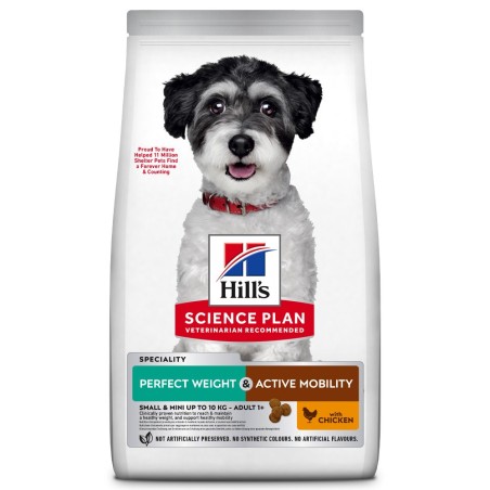 Hill's Perfect Weight & Active Mobility Small - Ração seca para cão pequeno para controlo do peso e mobilidade - Frango