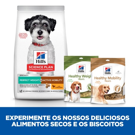 Hill's Perfect Weight & Active Mobility Small - Ração seca para cão pequeno para controlo do peso e mobilidade - Frango