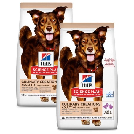 Hill's Culinary Creations Medium - Ração seca para cão adulto - Pato e batata