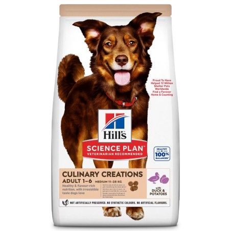 Hill's Culinary Creations Medium - Ração seca para cão adulto - Pato e batata