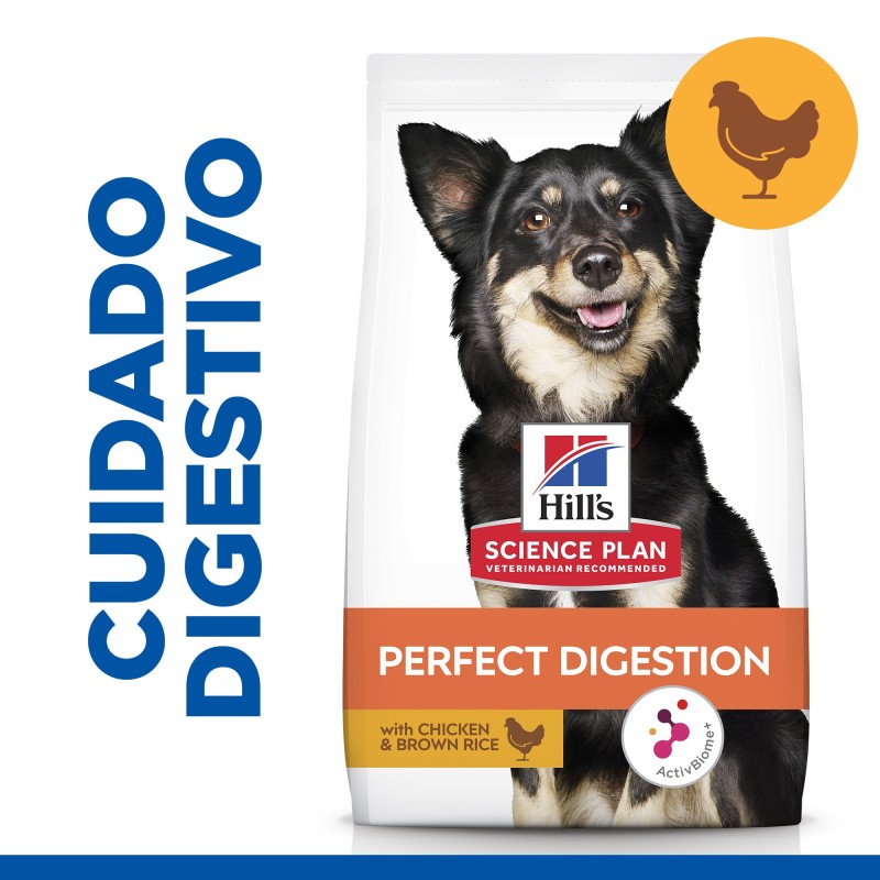 Hill's Perfect Digestion Small & Mini - Ração seca para cão adulto - Frango
