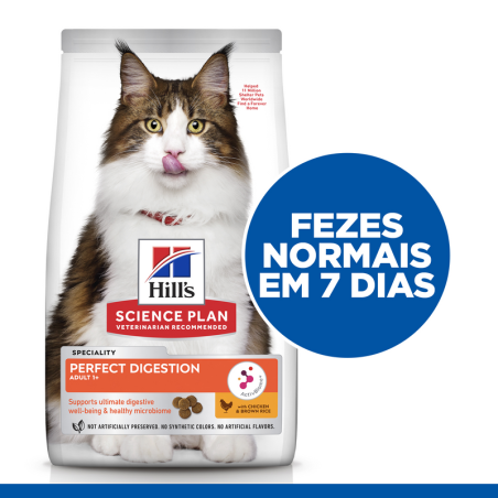 Ração para gato Hill's Perfect Digestion Adult - Frango