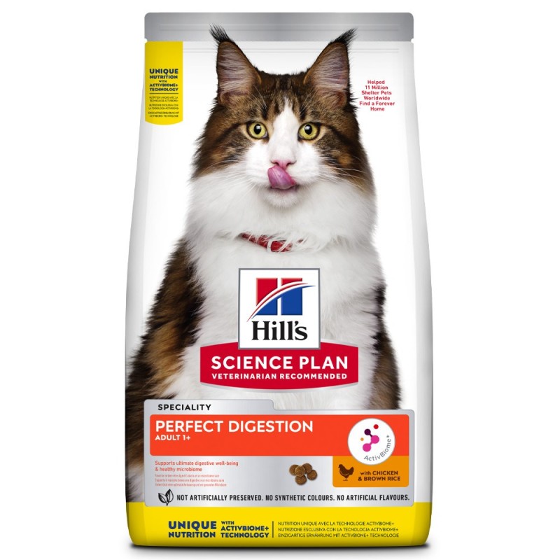 Ração para gato Hill's Perfect Digestion Adult - Frango